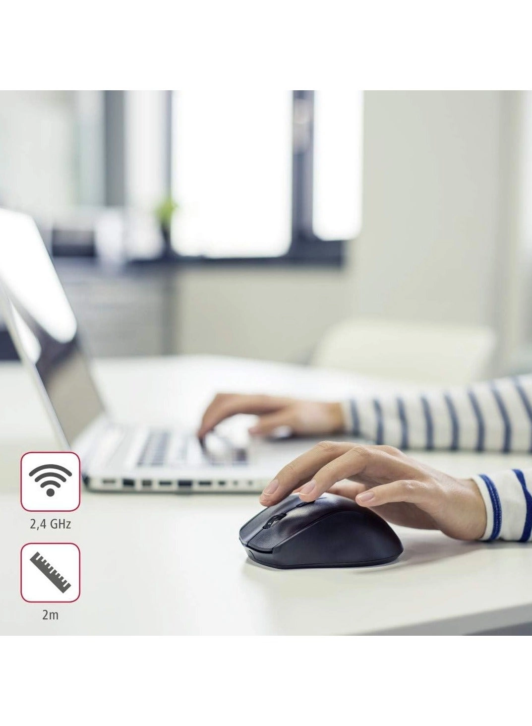 Riano Left-Handed Mouse - Wireless