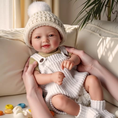 Mia Reborn Baby Doll - 17 Inch Brown Hair Ages 3+