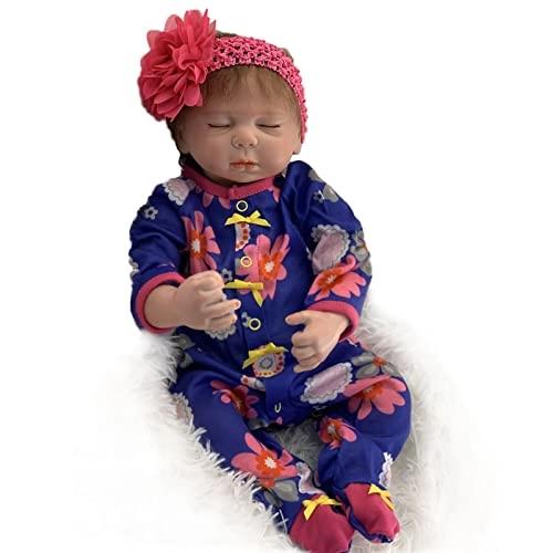 Reborn Baby Doll - 20 Inch Soft Vinyl Cotton Body Closed Eyes Ages 3+