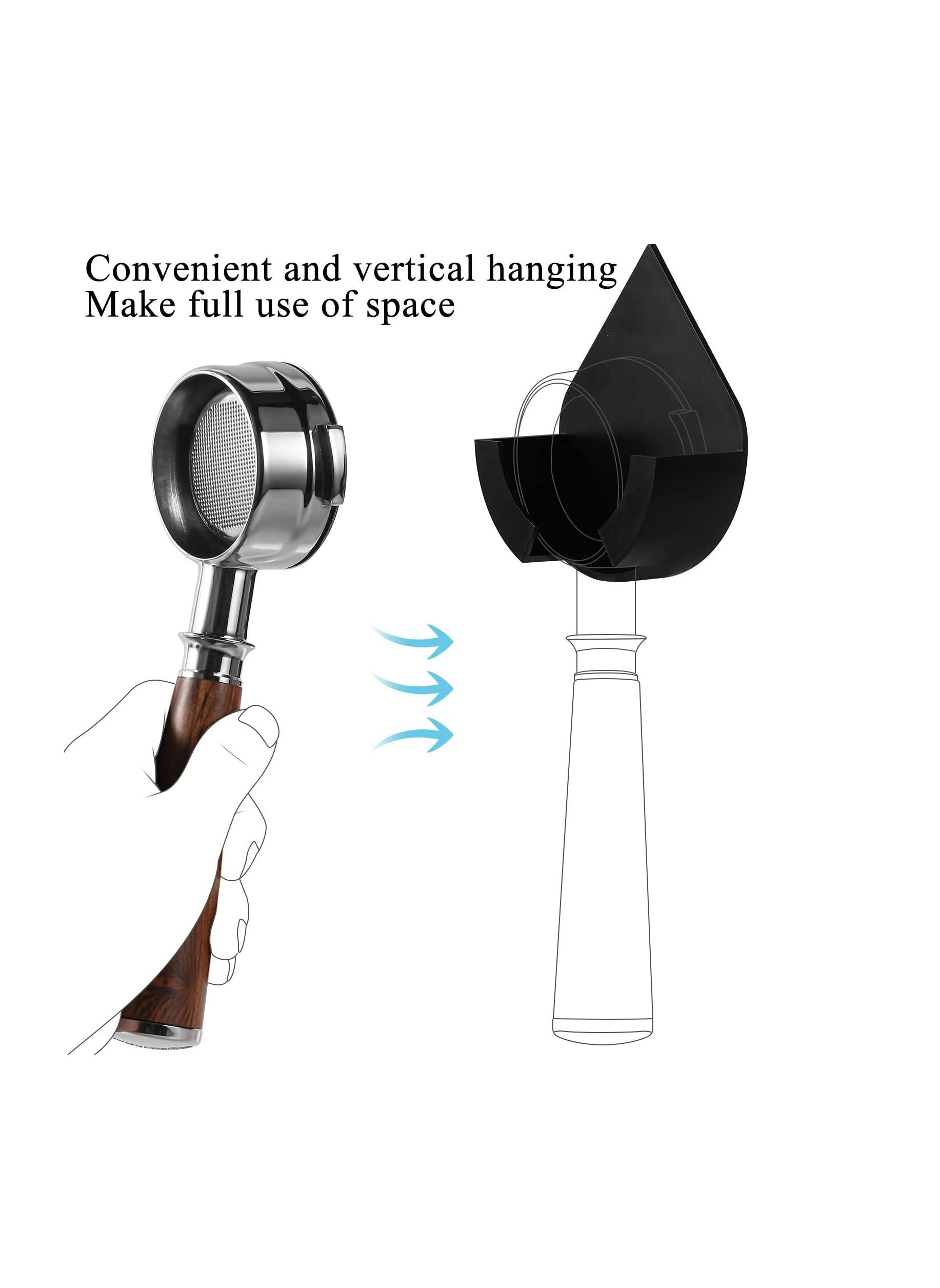 Coffee Portafilter Wall Rack Holder