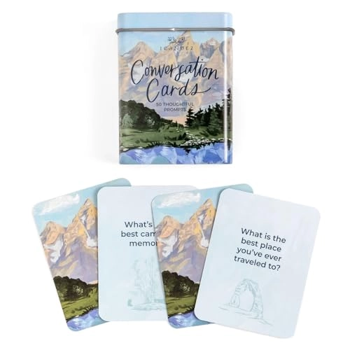 Conversation Cards - 50 Prompts Metal Tin