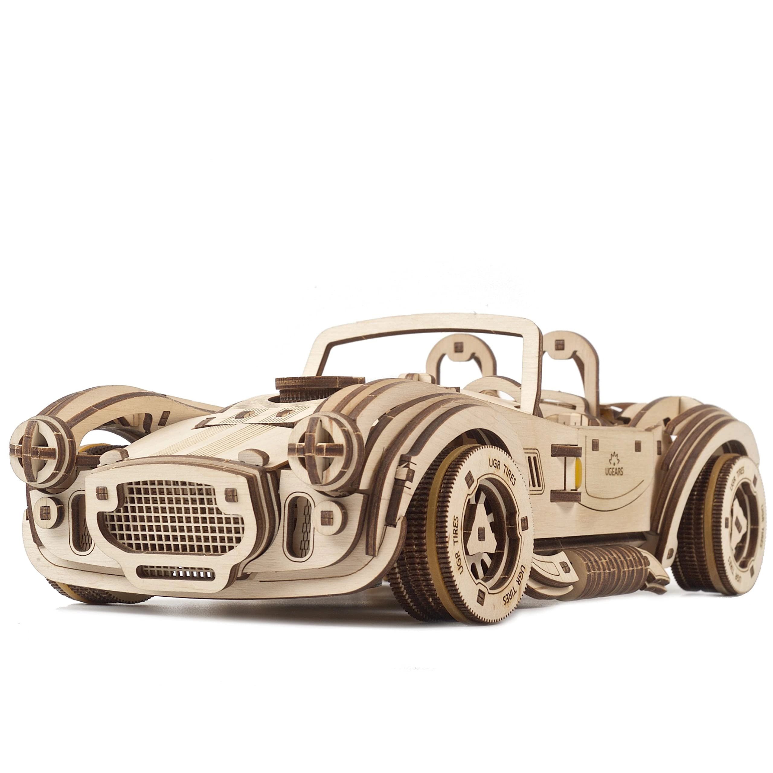 UGears Drift Cobra - Wooden 3D Powerful Spring Motor