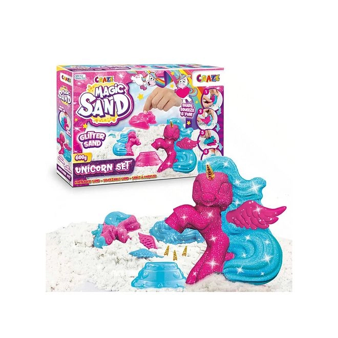 CRAZE Magic Sand Unicorn Playset - 3+ years 7 Molds