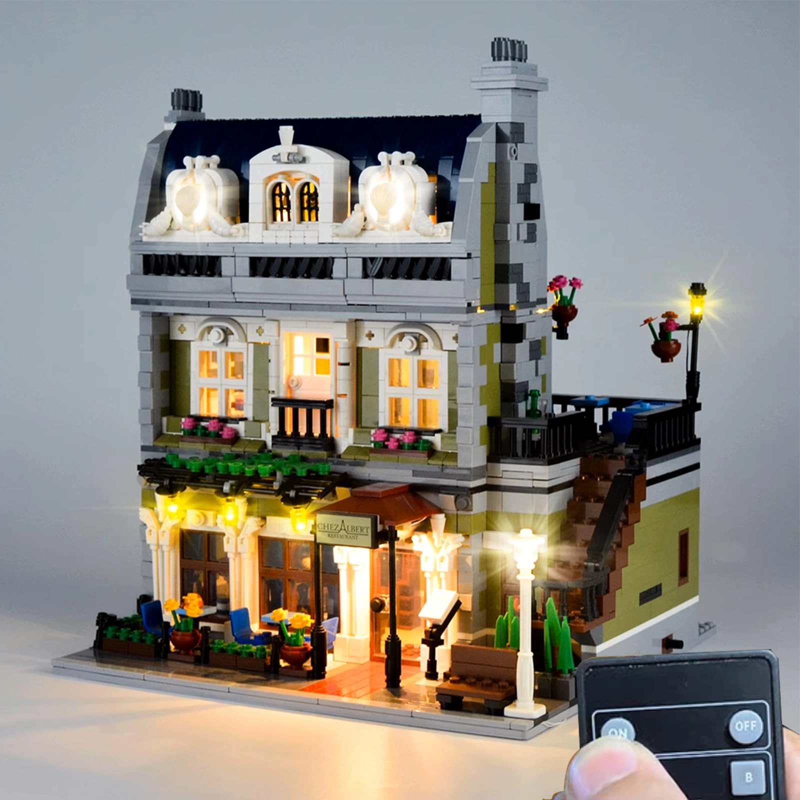 TRUSTFAR LED Lighting kit for Lego Parisian Restaurant (10243) - Multicolor Remote