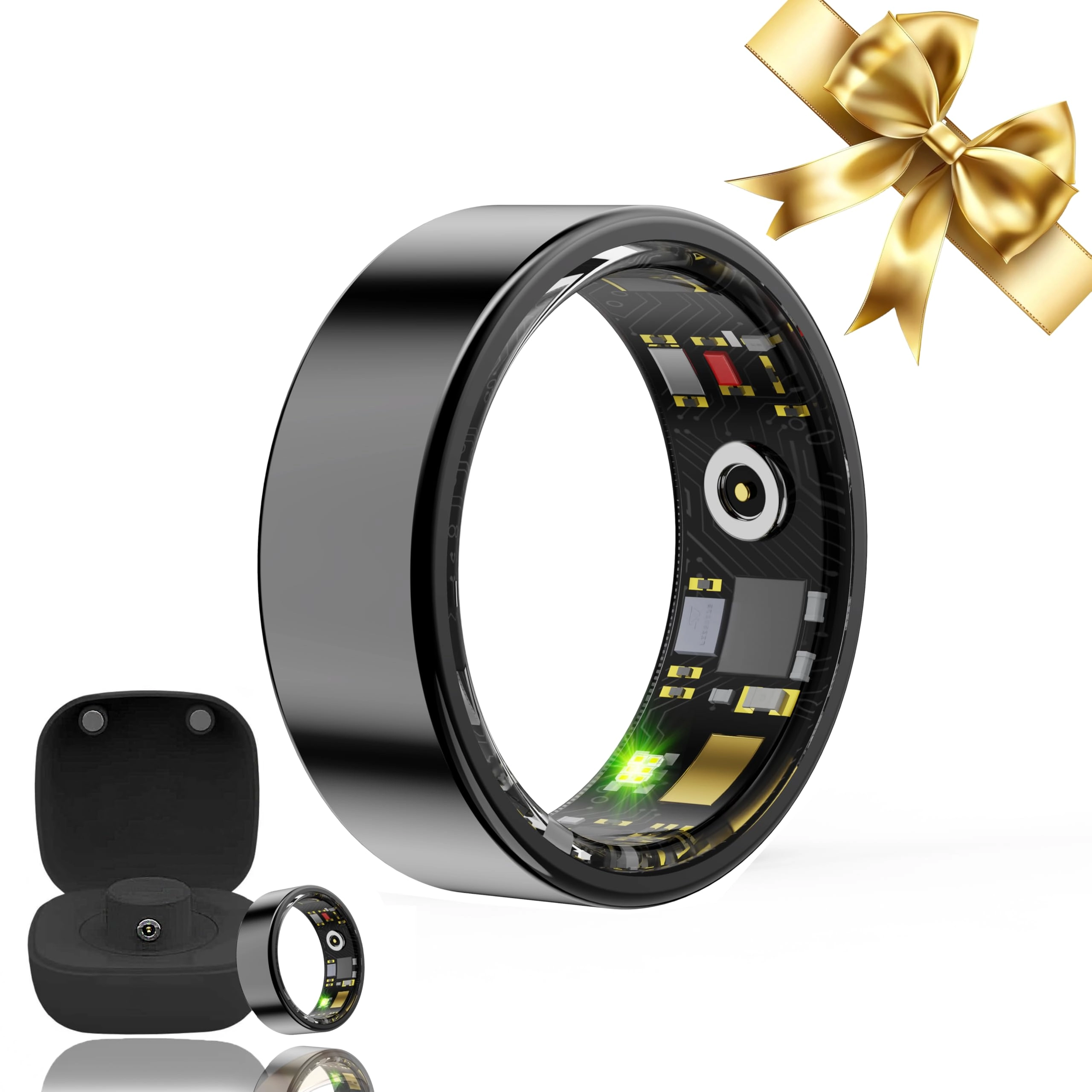 Smart Ring - Sleep Monitoring Heart Rate Blood Oxygen with Charging Case