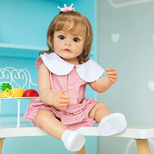 Princess Sue-Sue Reborn Baby Doll - 55 cm Silicone Hand-rooted Hair