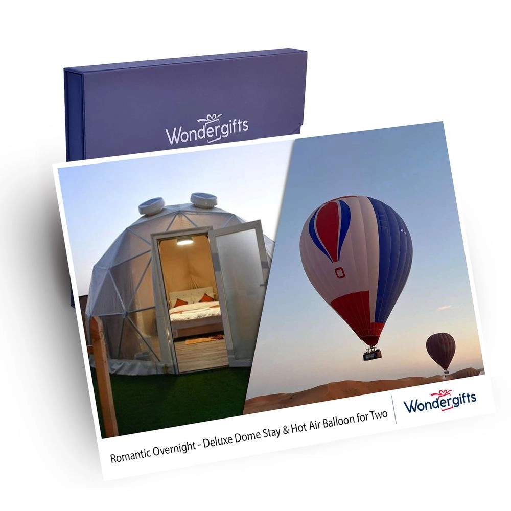 WONDERGIFTS Romantic Overnight Deluxe Dome Stay & Hot Air Balloon Experience