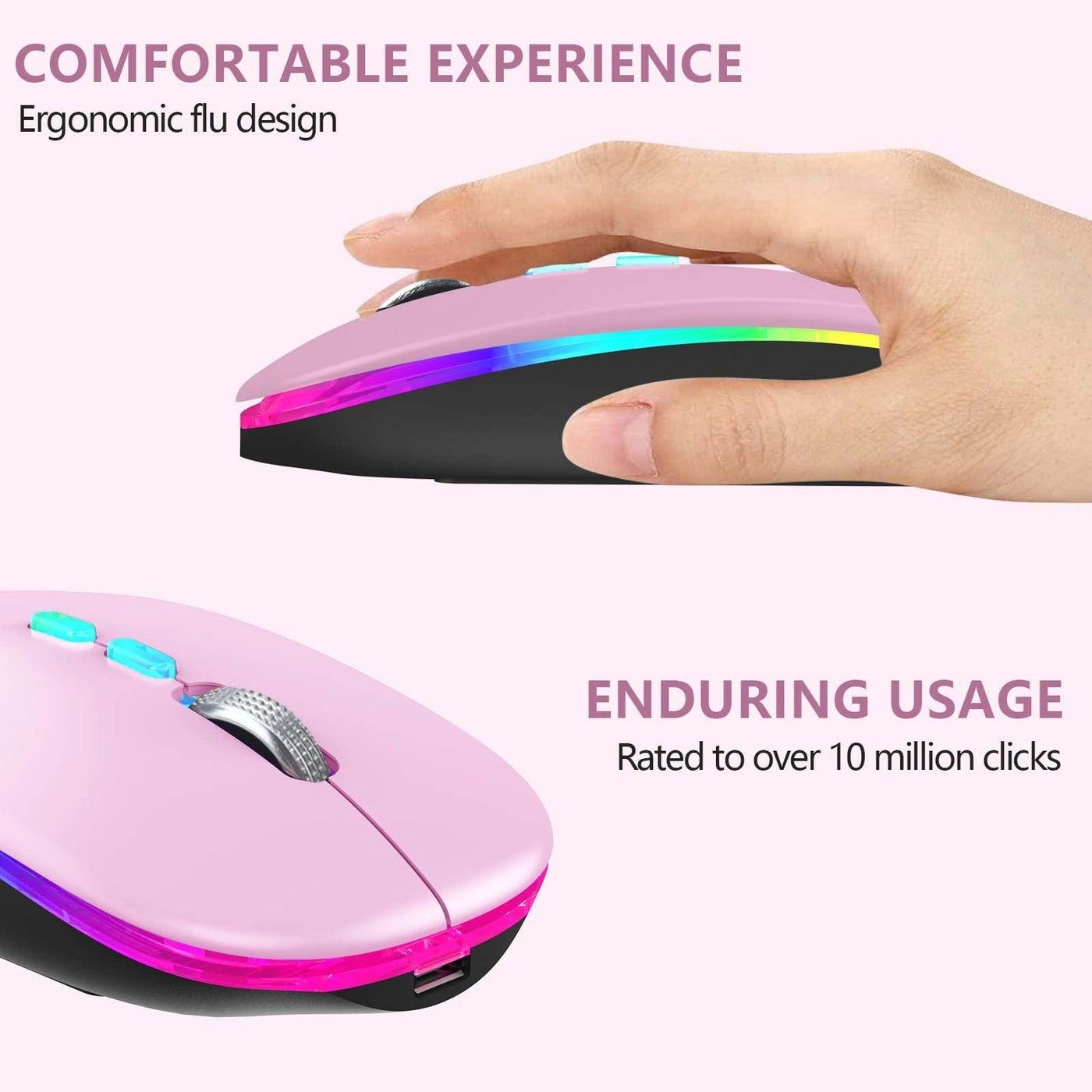 LED Slim Rechargeable Mouse - Wireless