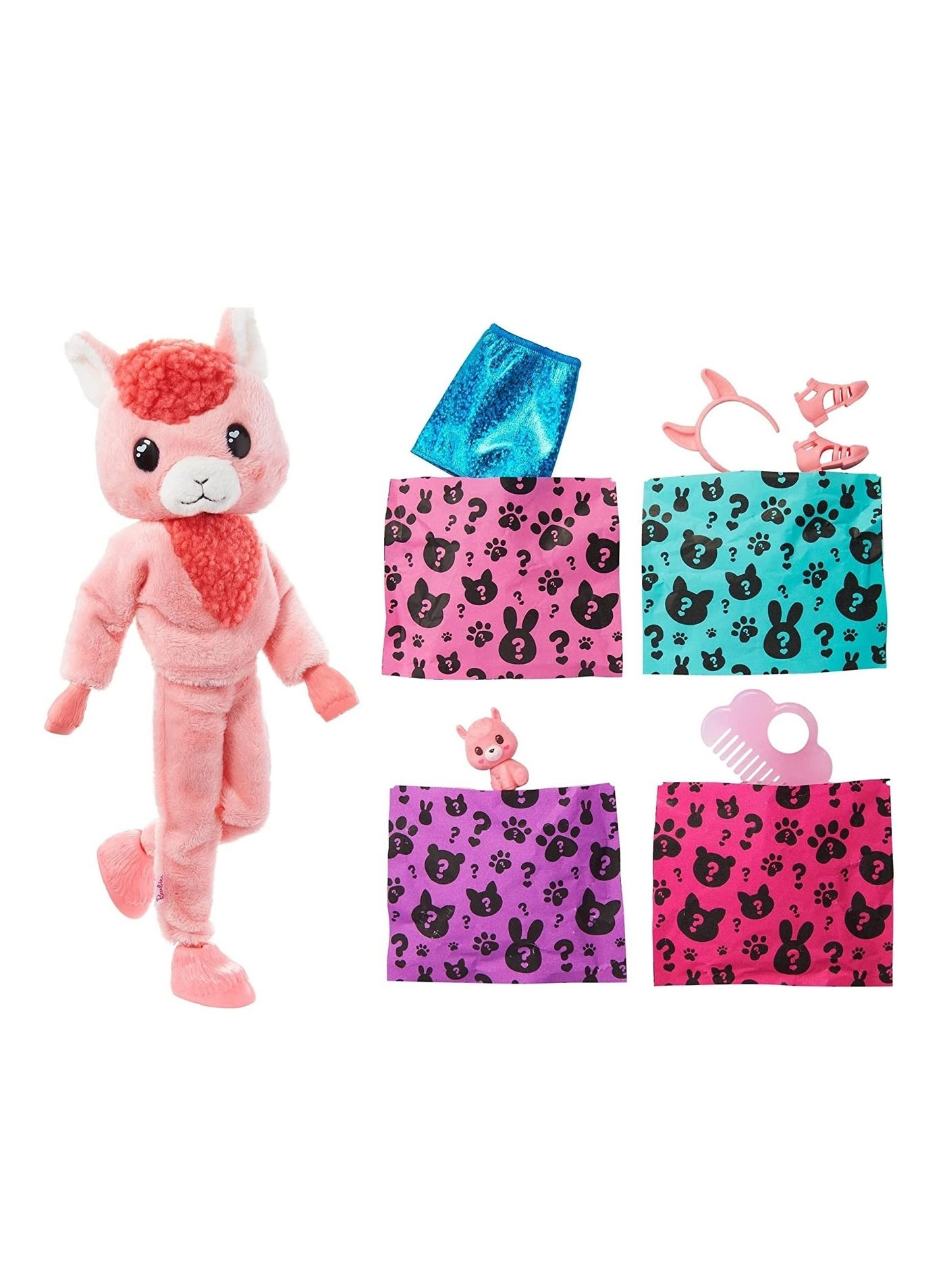 Barbie Cutie Reveal Fantasy Series Doll - Llama Plush Costume 10 Surprises Ages 3+
