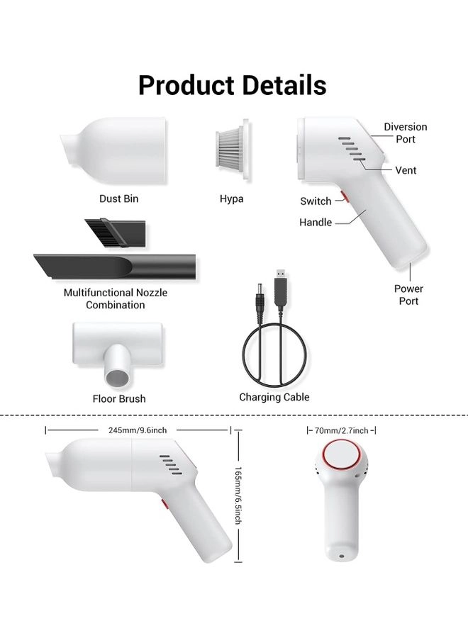 Handheld Vacuum Cleaner - 2x2000 mAh