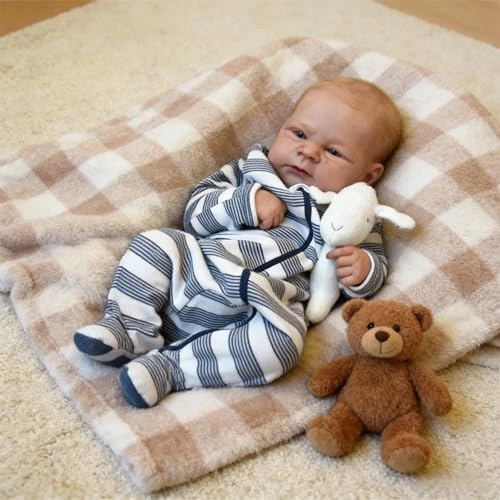 Elijah Reborn Baby Doll - 17 inch Silicone Blue Eyes Ages 3+