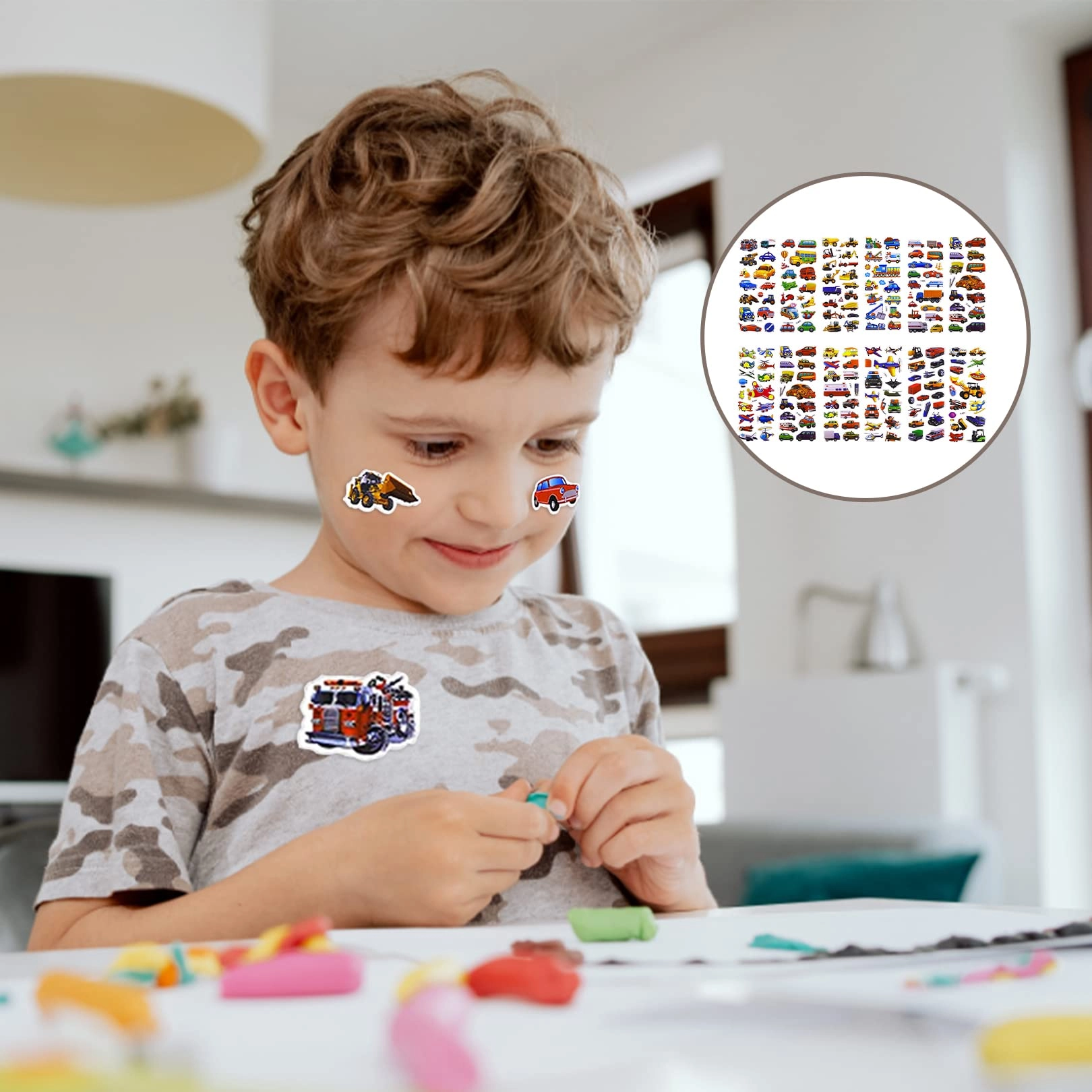 Car Transport Digger Stickers - 12 Sheets