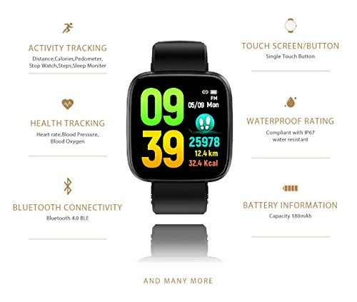 SB-162 - Heart Rate Sleep Monitor 1.3" TFT IP67