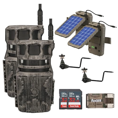 Revolver - 40MP + Lithium Solar Power Panel + Economy Trail Camera Holder + Ultra SDHC UHS-I Memory Card + SD USB Card Reader