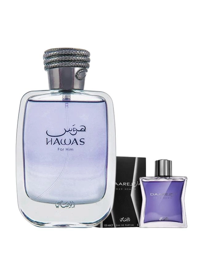 Rasasi Hawas Eau de Parfum 100ml + Daarej Eau de Parfum 100ml