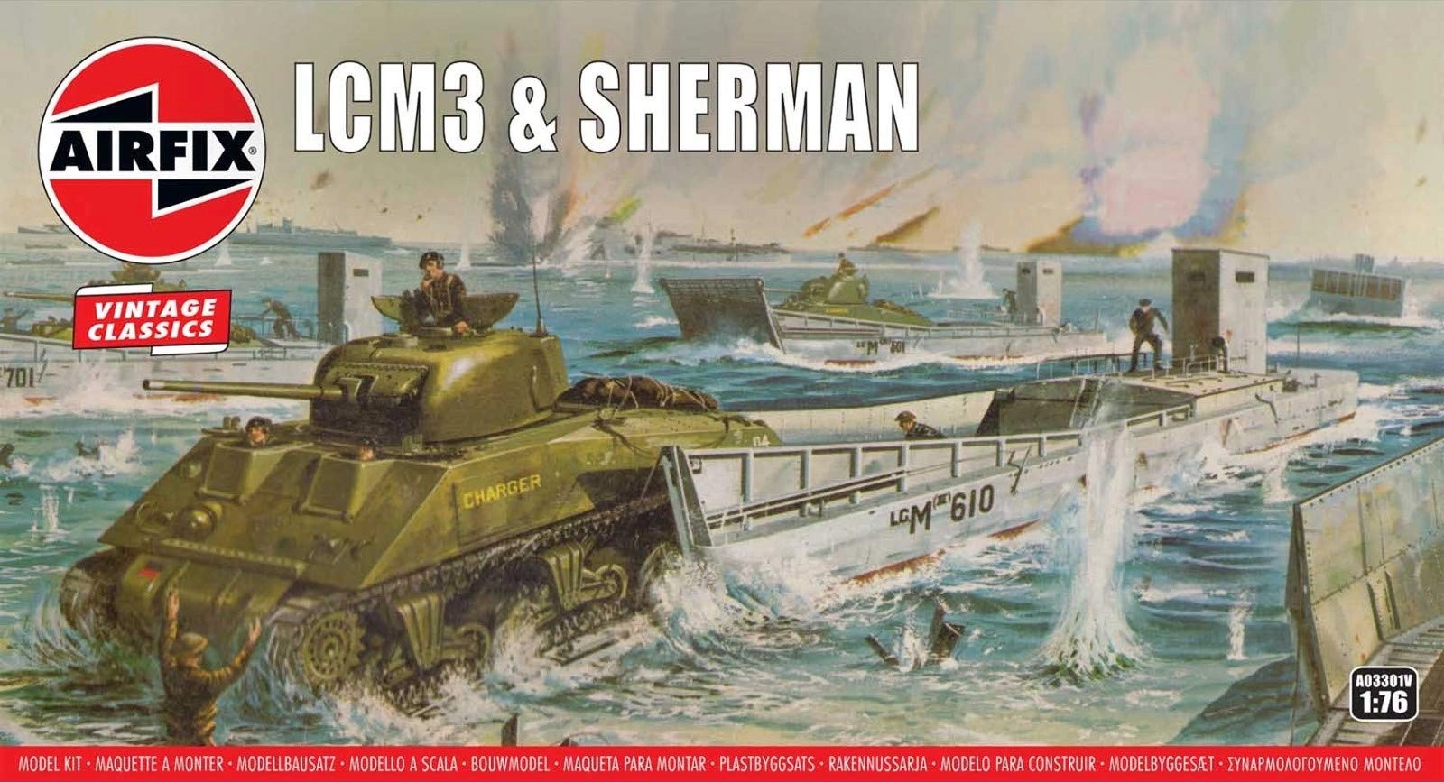 Hornby Hobbies LCM3 & Sherman Model Kit (A03301V) - 1:76