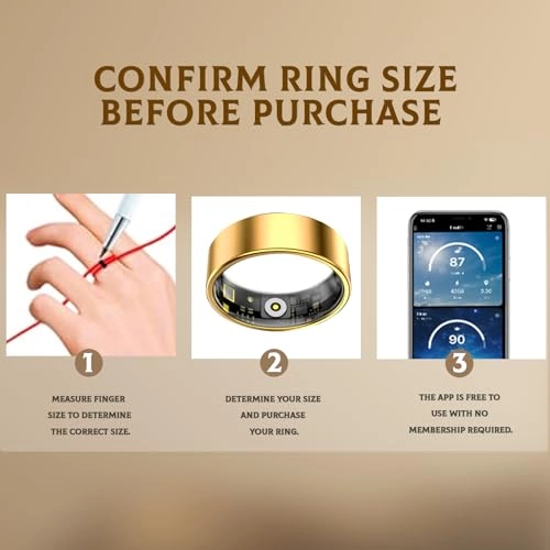 Smart Ring - Health Fitness Tracker 7-Day Battery