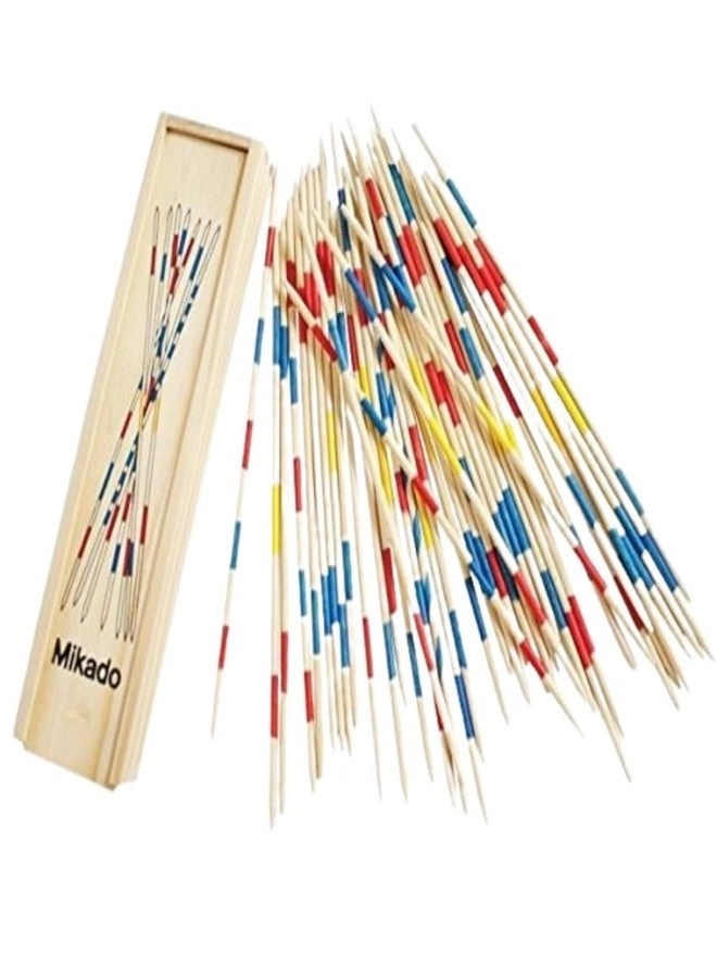 MARA BOMMAI Mikado - Wooden 31 Pick-Up Sticks Pack of 4