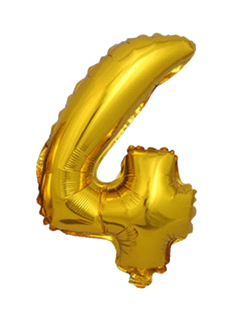 Party Time Trading LLC Number 4 Party Foil Balloon - 40inch Gold