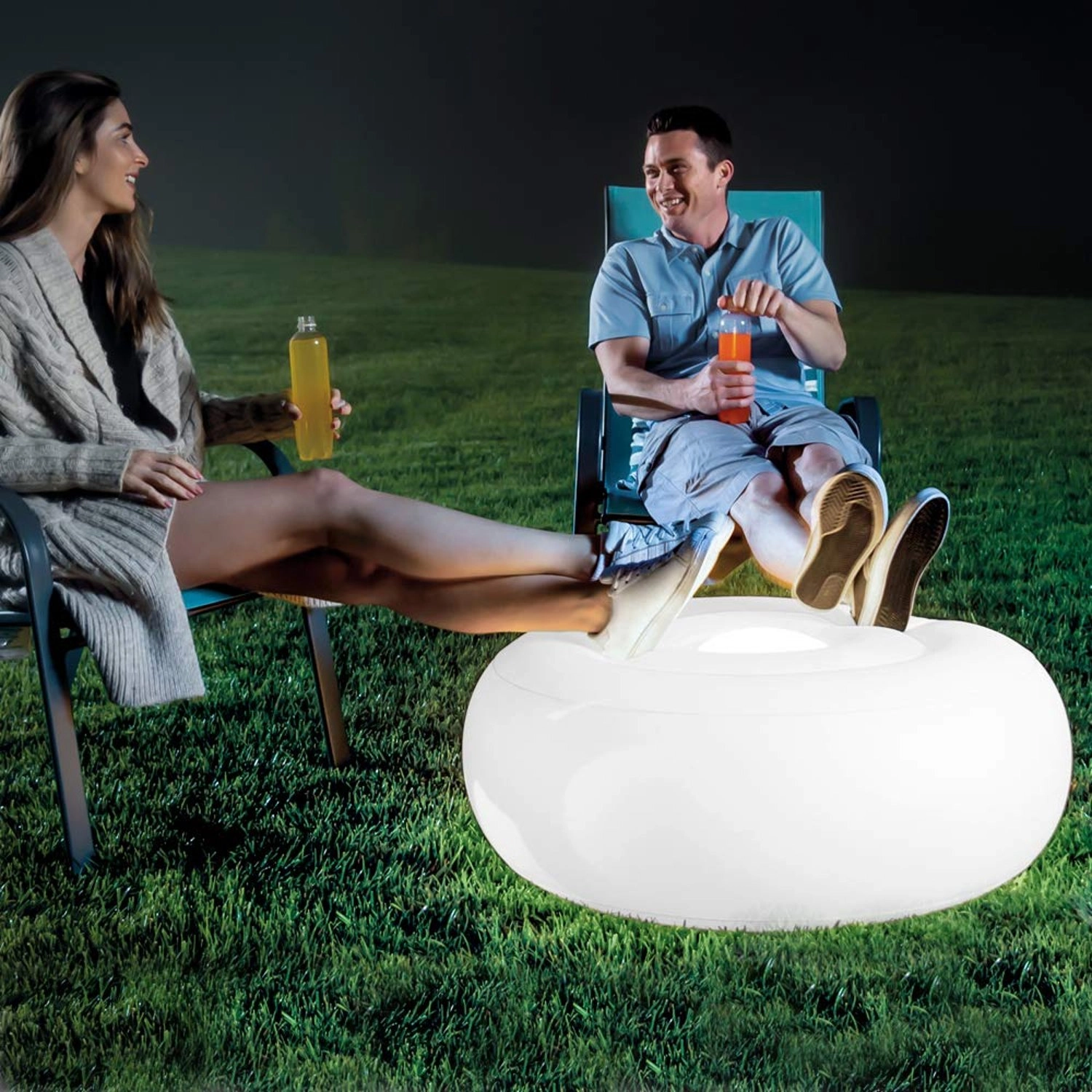 LED Ottoman Light - 30.48 x 30.48 x 9.53 cm 1430 gram