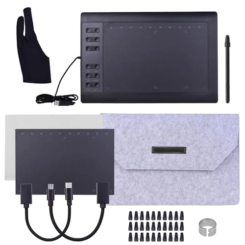 Digital Graphic Tablet - 10x6 Inch 8192 Pressure Levels