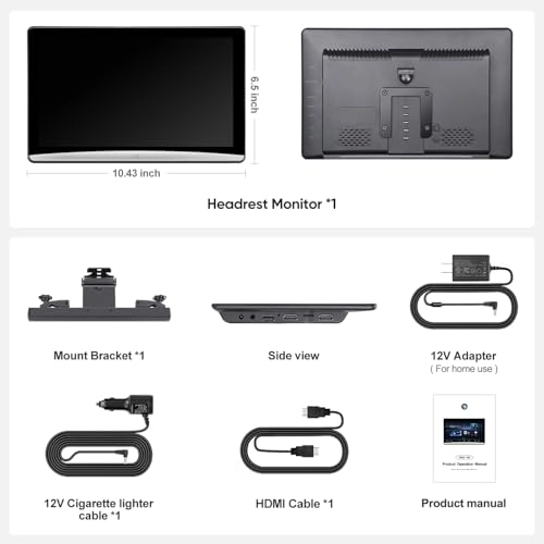 Back Seat Car TV - 10.8 Inches