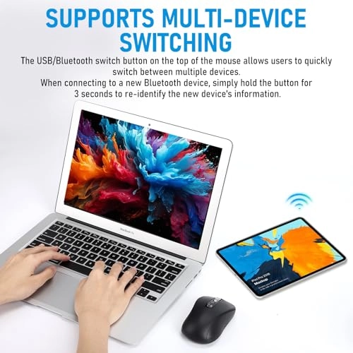 L360 Full-Size 4-Way Scrolling Silent Mouse - Bluetooth