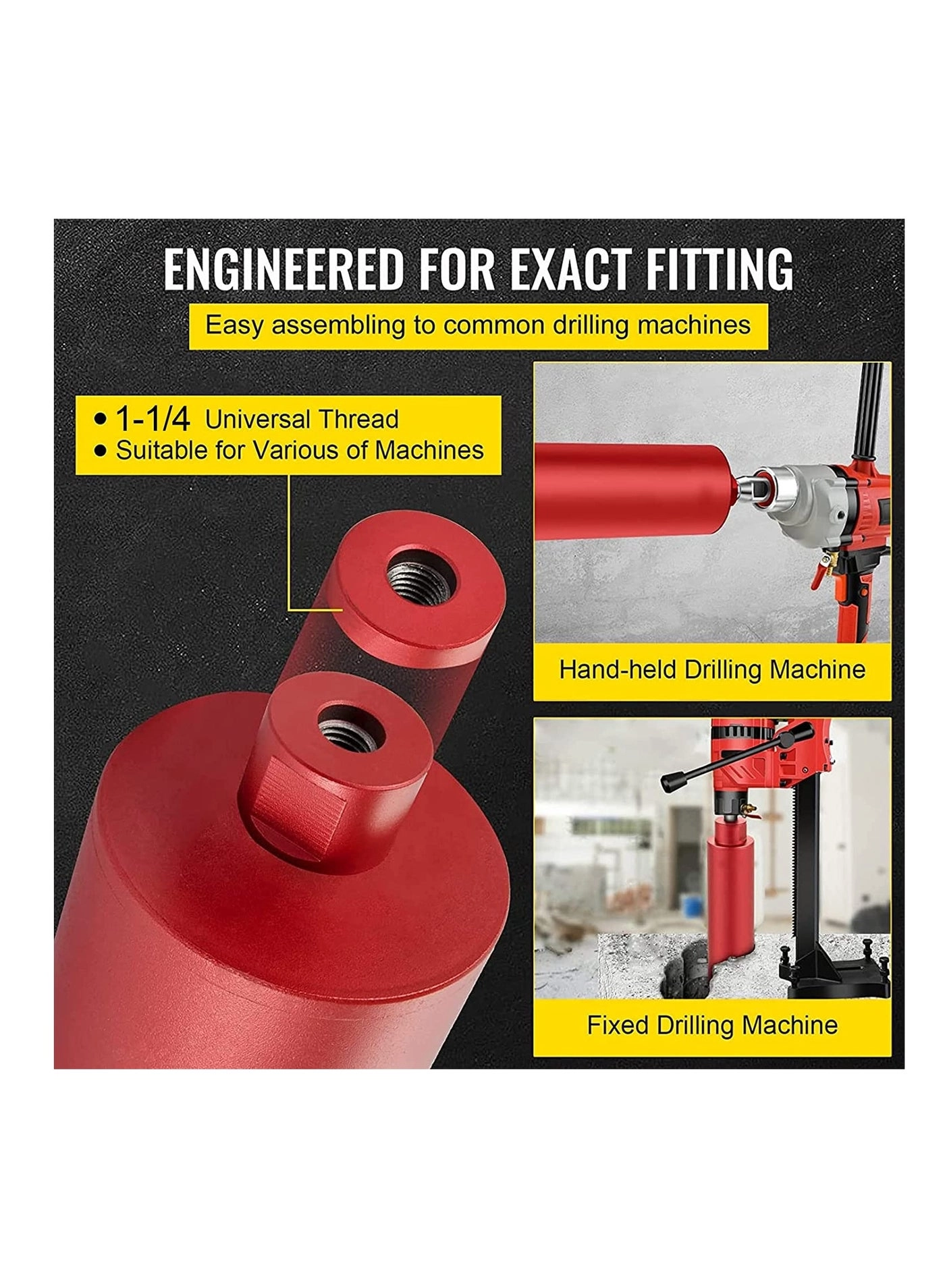 Diamond Core Drill Bit - Carbon Steel 1 piece 102 mm