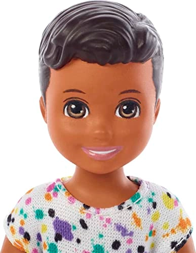 Skipper Small Doll and Accessories Playset - Toddler Boy Doll Table and Chairs 5 Accessories Ages 3+