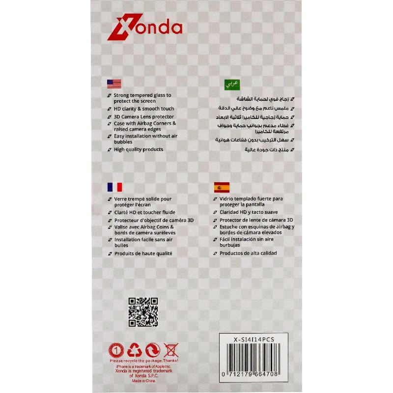 Clear Case + Tempered Glass + Camera Lens Cover + Anti-bacterial Spray for iPhone 15