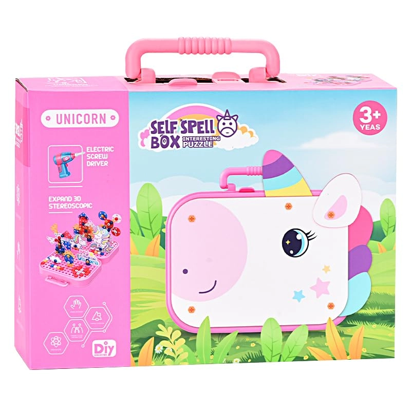 Diy Electric Drill Screw Tool Set - Unicorn Design 228Pcs