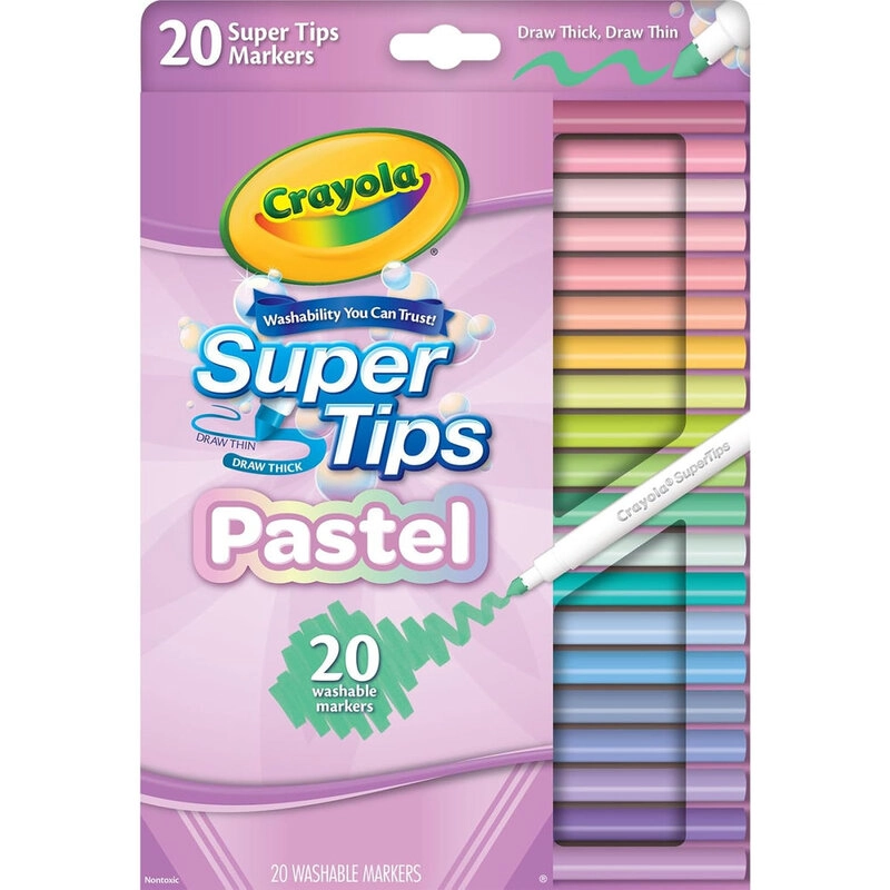 Super Tips Washable Markers - 20 Multi Colour