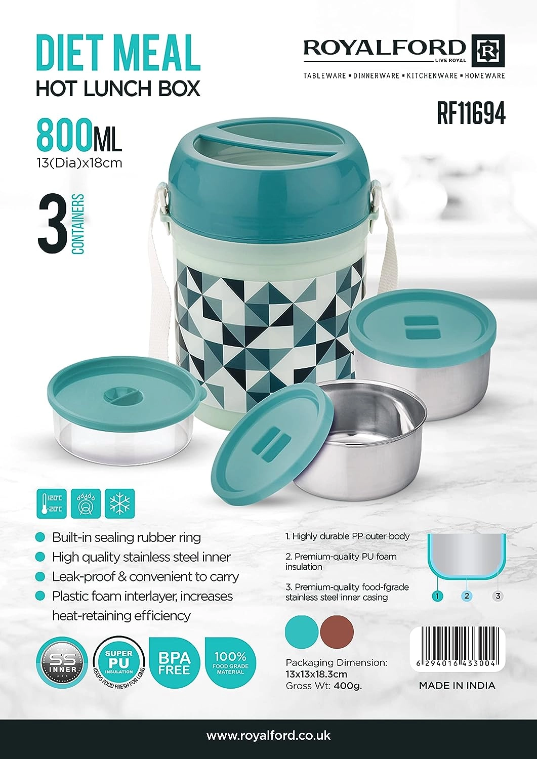Wonder Meal Lunch Box - 800 ml