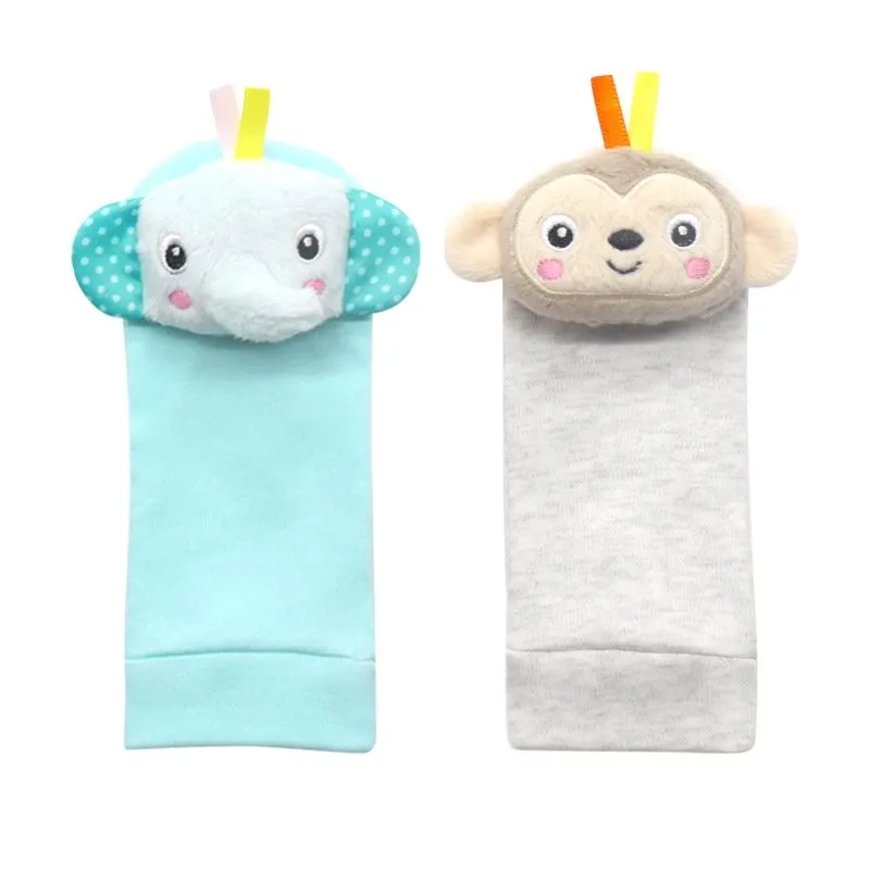 Wrist Rattle & Foot Finder Socks - 1+ Animal designs