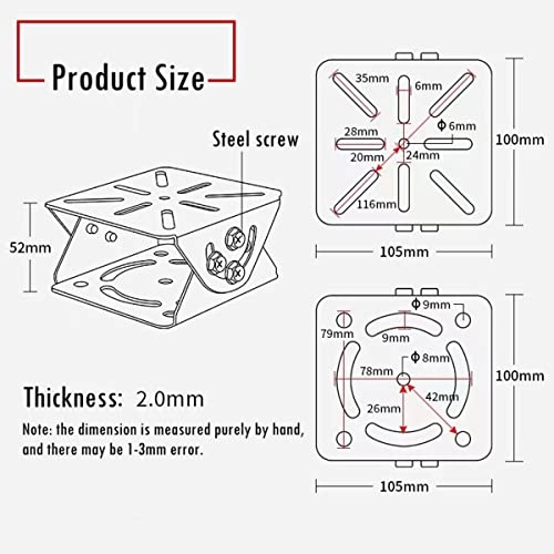 Universal Pole Mounting Bracket Adapter - Heavy Duty Metal Fits PTZ, dome and bracket cameras