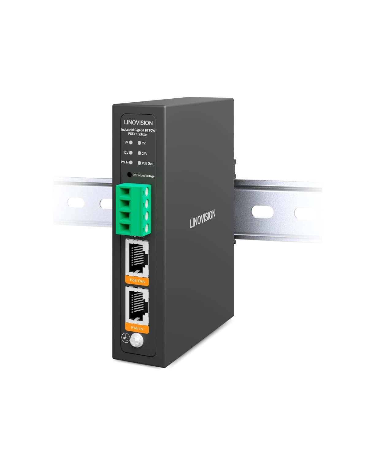LINOVISION POE-SP02BT-POE - 5/9/12/24V 90W 2 ports IEEE802.3bt Gigabit 72W