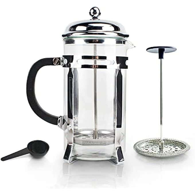 French Press - HighHeat Borosilicate Glass 304 Stainless Steel Filter 600Ml20Oz