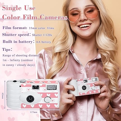 Disposable Camera - 3 Pack 35mm Pink with Flash