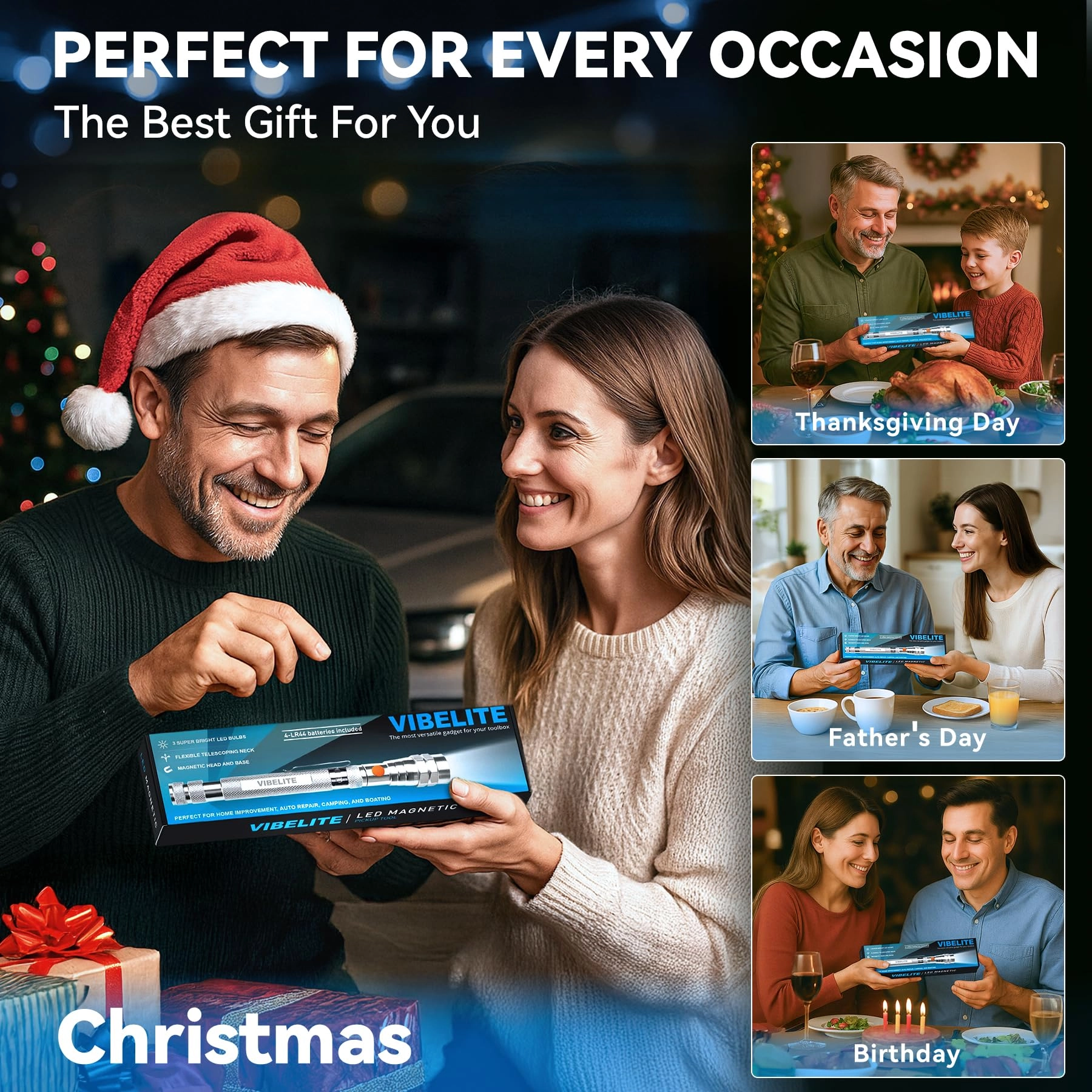 Extendable Magnetic Flashlight - Telescoping Magnet 200lm