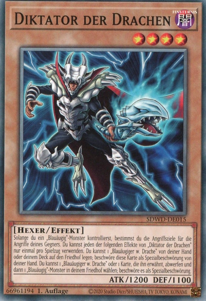 MZTCG Yugioh Dictator of the Dragon SDWD-DE015 - German