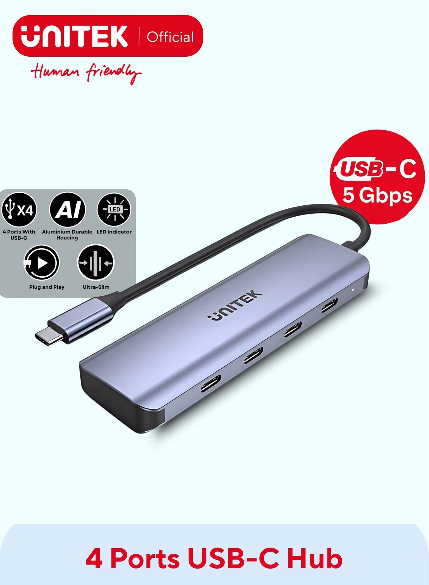 uHUB Q4 Next - 4 Ports 5Gbps