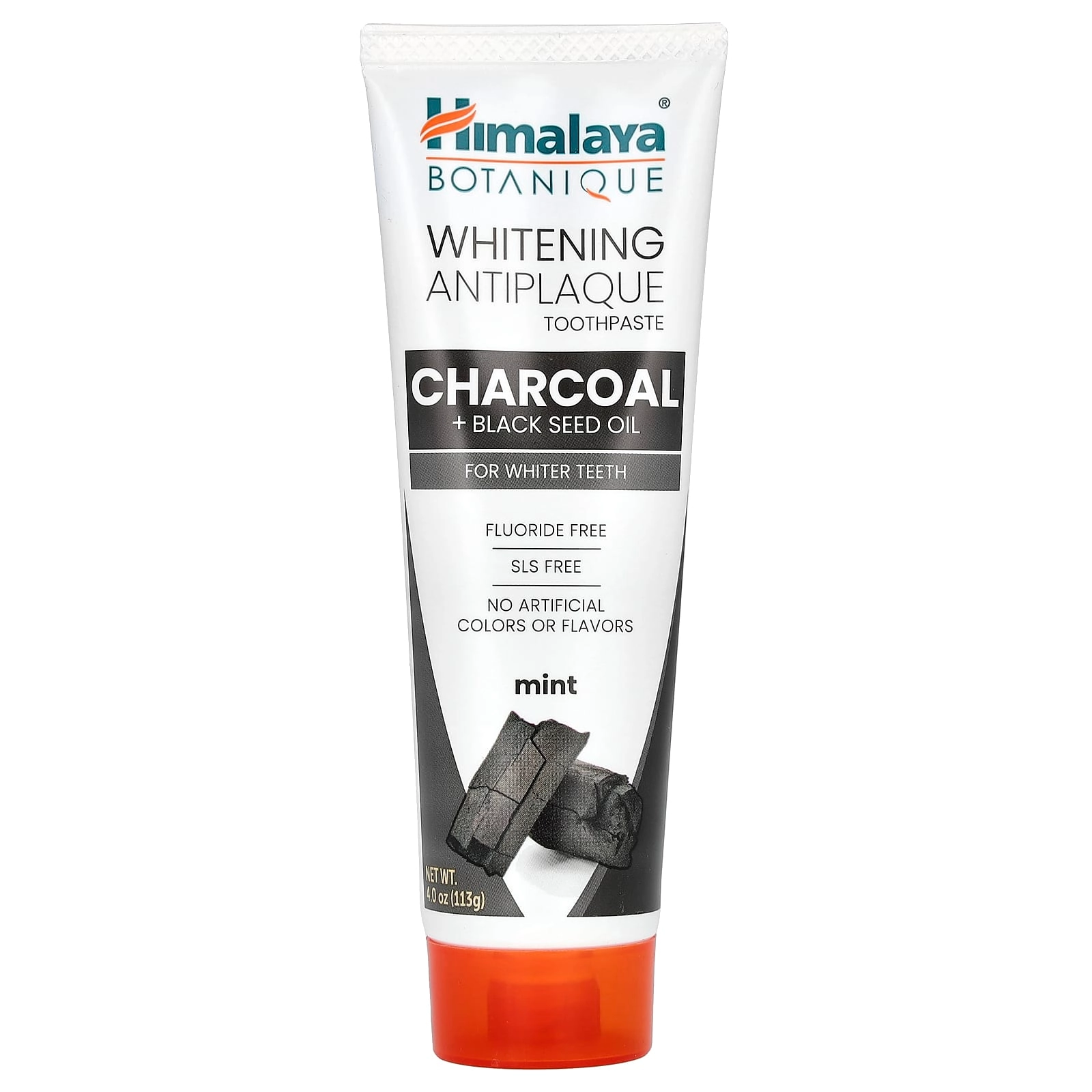 Himalaya Whitening Antiplaque Charcoal + Black Seed Oil, Mint Toothpaste 113 g