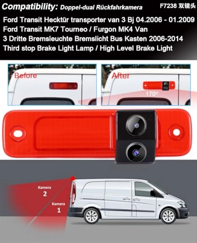 7 Inch Rear View Mirror Monitor - 1024 x RGBx600 + Reversing Camera - 1280 x 720 Px