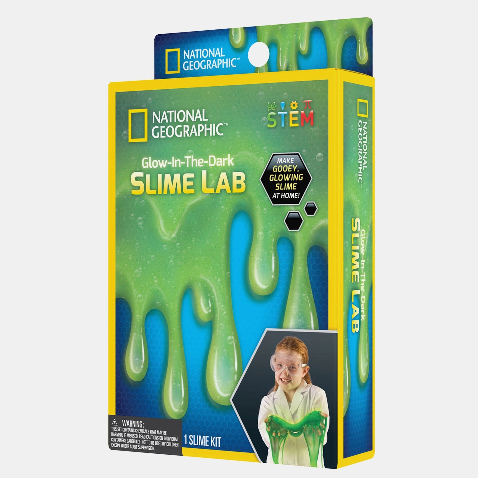 National Geographic Glow-In-The-Dark Slime Lab Science - 8 years+ 4 pieces