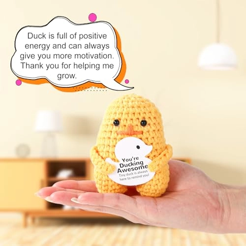 Duck Positive Crochet Duck 9.5 cm