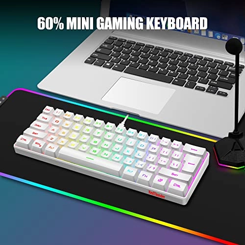 60% 2-in-1 Gaming Keyboard + Honeycomb Optical Mouse - AZERTY Wired