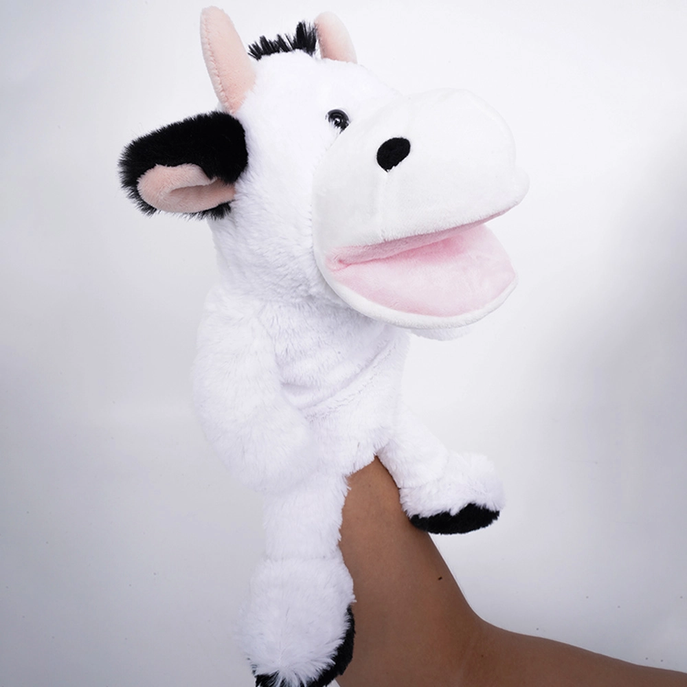 Battery Operated Puppet Cow - 14-Inch Black/White