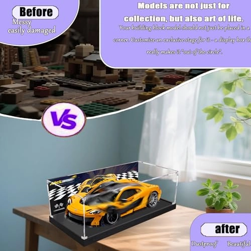 Acrylic Display Case - Compatible with Lego 62 x 30 x 20 cm