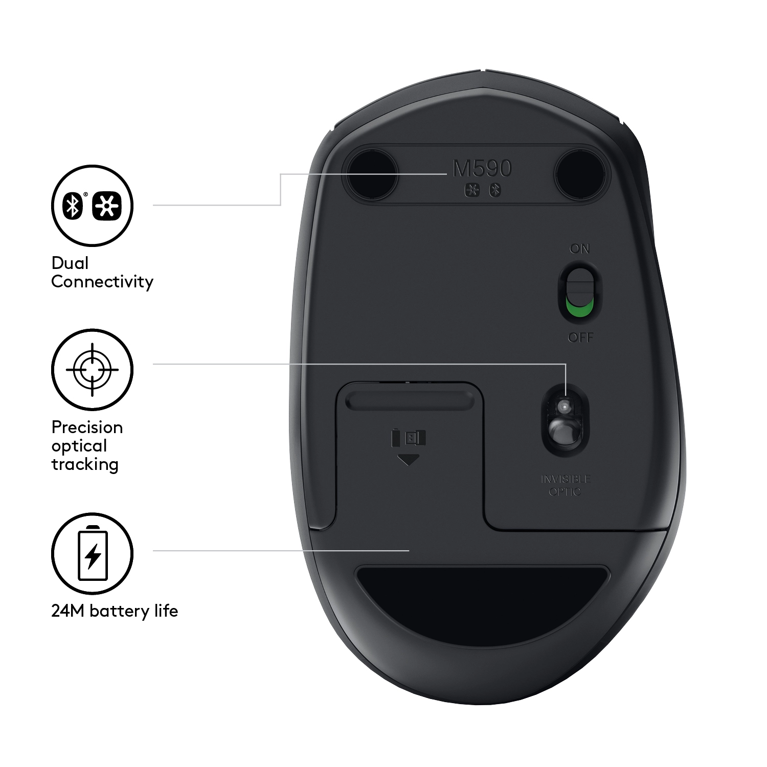 M590 Multi-Device Silent Mouse - Wireless