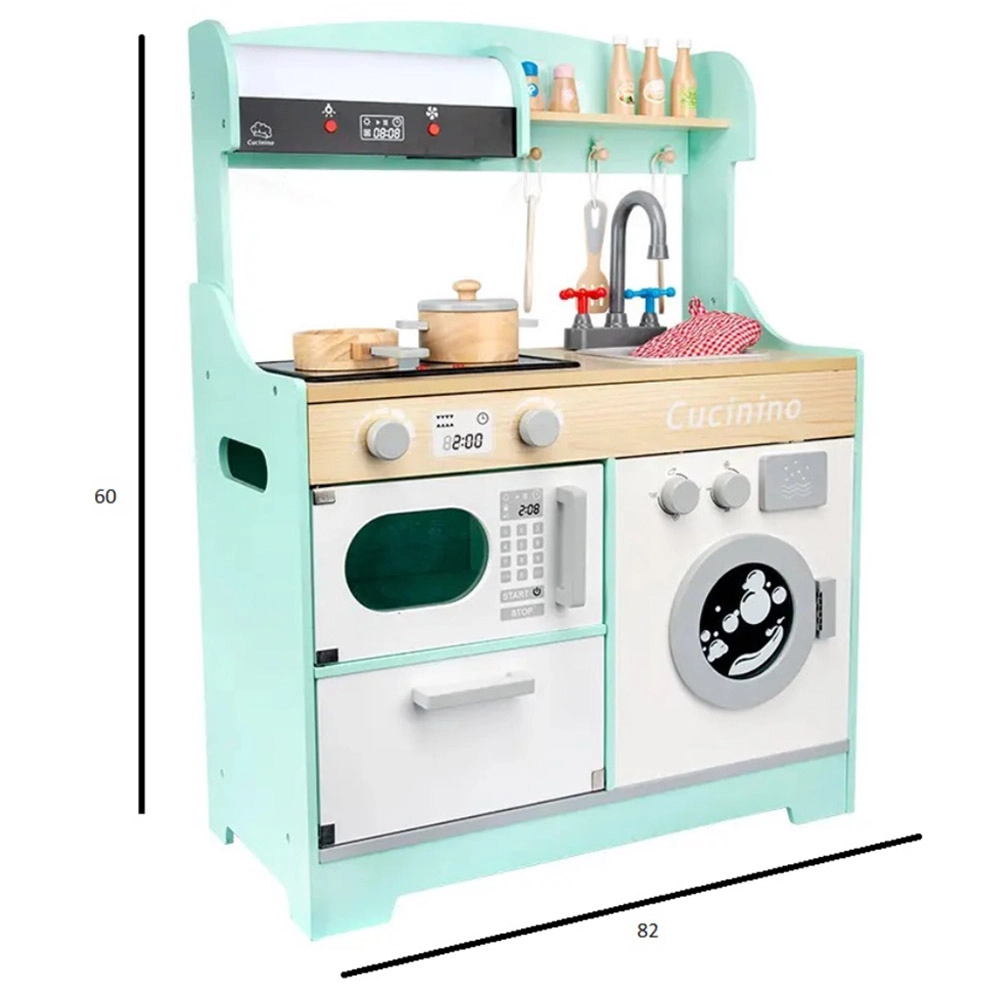 Kids Wooden Cooking Toy Set (5551007-MSN22008-C)